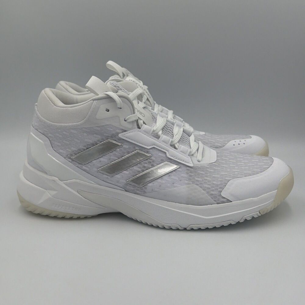 Adidas Crazyflight 6 Mid Women Sz 9.5 Cloud White Volleyball Court Shoes HP7030